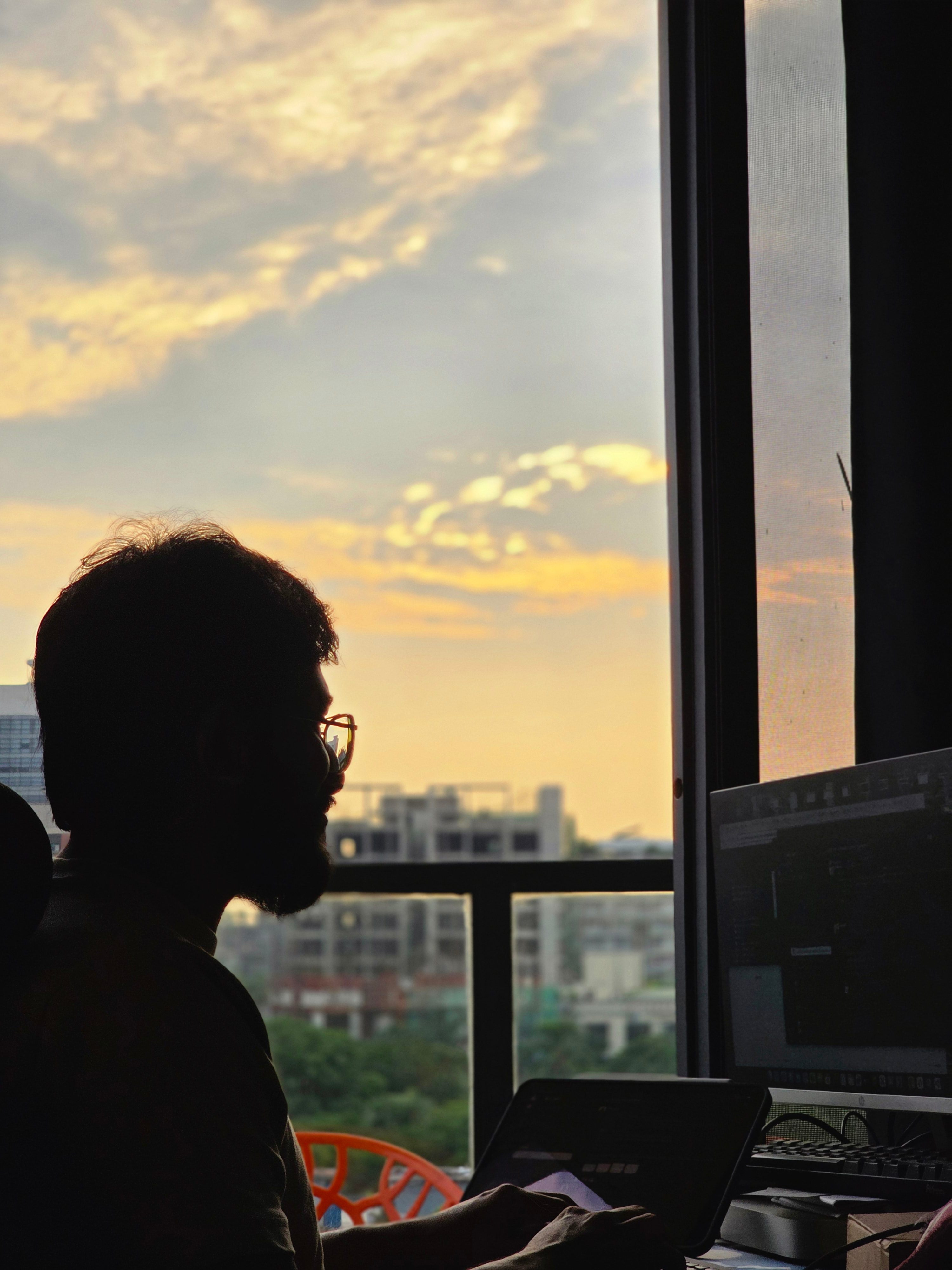 Atiqullah working in his development environment